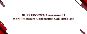 NURS FPX 6226 Assessment 1 MSN Practicum Conference Call Template