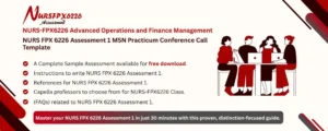 NURS FPX 6226 Assessment 1 MSN Practicum Conference Call Template
