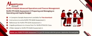 NURS FPX 6226 Assessment 3 Preparing and Managing an Operating and Capital Budget
